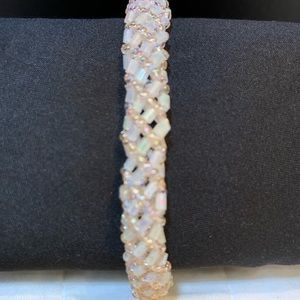 Handmade Clear and Light Pink Bracelet